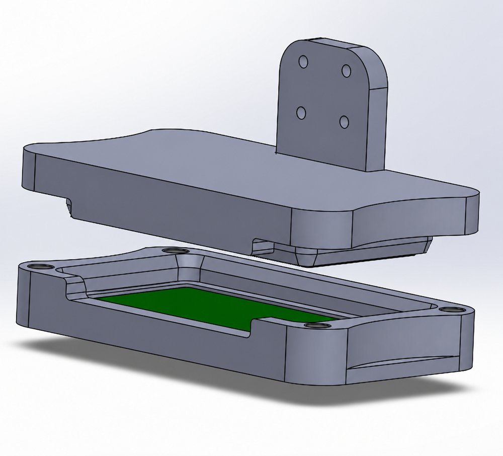 Dual component electrode block CAD model